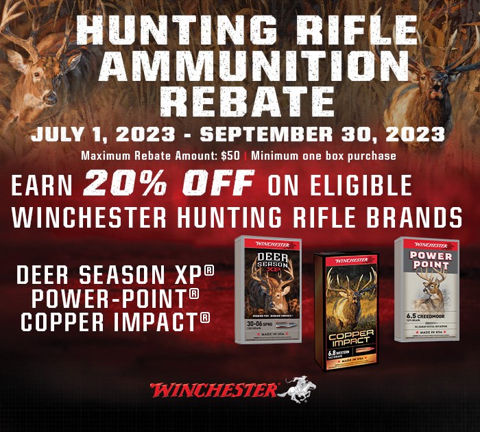 2023 Winchester Hunting Rifle Ammunition Rebate