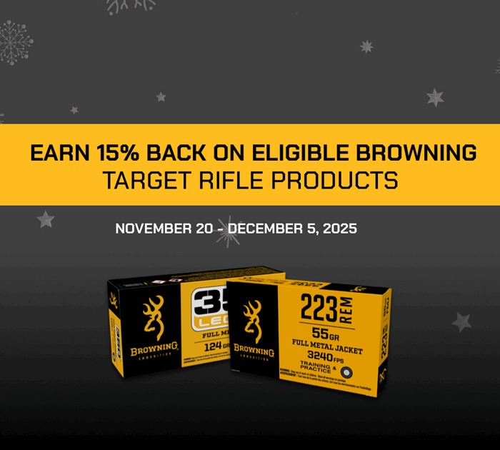 Browning Target Rifle Ammunition Holiday Rebate 2025