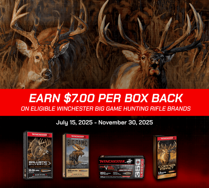 Winchester Big Game Hunting Rifle Ammunition Rebate