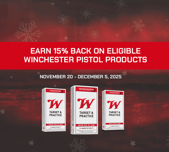 Winchester Pistol Ammunition Holiday Rebate