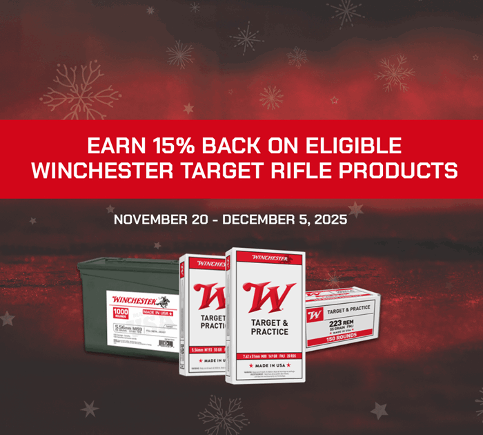 Winchester Target Rifle Ammunition Holiday Rebate